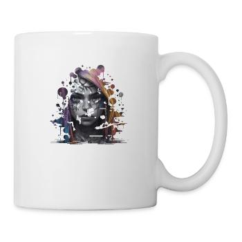 Graffiti Street Art Spray Vintage Stencil Retro - Mug - white - Right