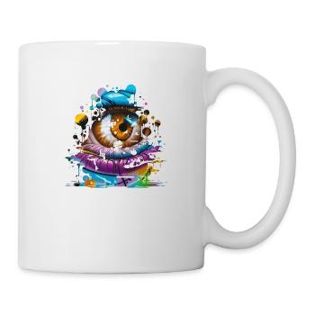 Graffiti Street Art Spray Vintage Stencil Retro - Mug - white - Right