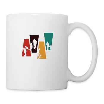 Vintage Retro Papa - Papa Geschenkidee - Tasse - Weiß - Rechts