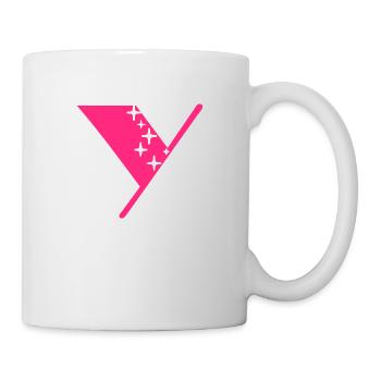 Buchstabe Y Glitzer - Tasse - Weiß - Rechts