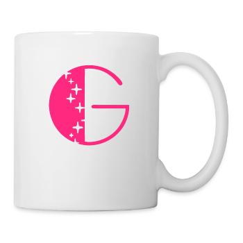 Buchstabe G Glitzer - Tasse - Weiß - Rechts