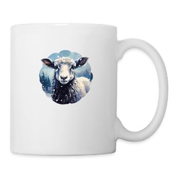 Sheep in winter - Mug - white - Right