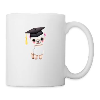 Bachelor Alpaka Studium Schulabschluss Absolvent - Tasse - Weiß - Rechts