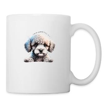 Pudel Hundehalter Pudelwelpe Hundewelpe Hundeliebe - Tasse - Weiß - Rechts