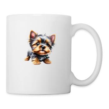 Yorkshire Terrier chiot chien propriétaire de chien - Mug blanc - blanc - Droite