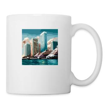Arrival in Miami over water (Miami Collection) - Tasse - Weiß - Rechts