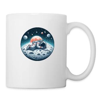 Astronaut Sleeps on the Moon - Funny Sleep - Mug - white - Right