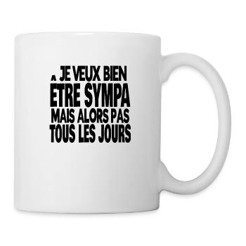pas tous les jours - Mug blanc - blanc - Droite