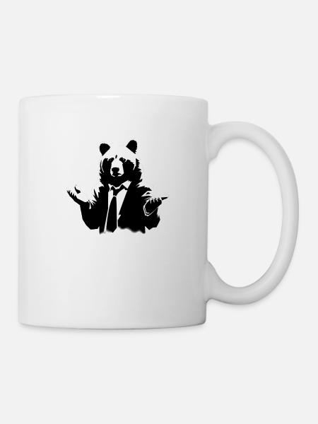 Erklärbär kann sich das auch nicht erklären - Tasse - Weiß