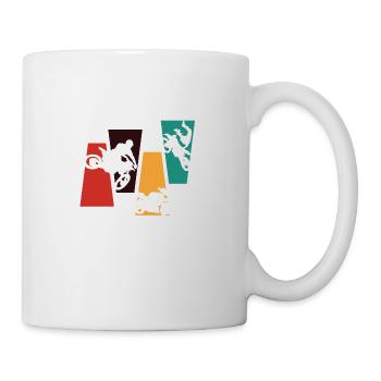Vintage Retro Motorrad - Motorrad Geschenkidee - Tasse - Weiß - Rechts