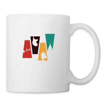 Vintage Retro Christmas - Weihnachtsgeschenkidee - Tasse - Weiß - Rechts