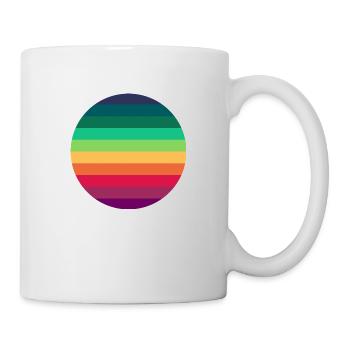 Regenbogen Kreis - Tasse - Weiß - Rechts