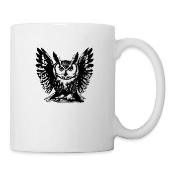 Hibou1 - Mug blanc - blanc - Droite