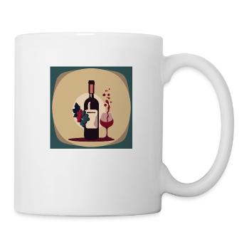 Wein / Rotwein / Weißwein - Tasse - Weiß - Rechts