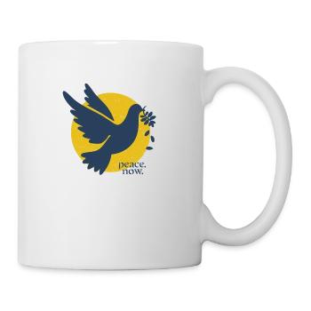 Peace now immediately dove of peace against war - Mug - white - Right
