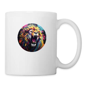Lion Lion Tête Cadeau Hommes & Dames - Mug blanc - blanc - Droite