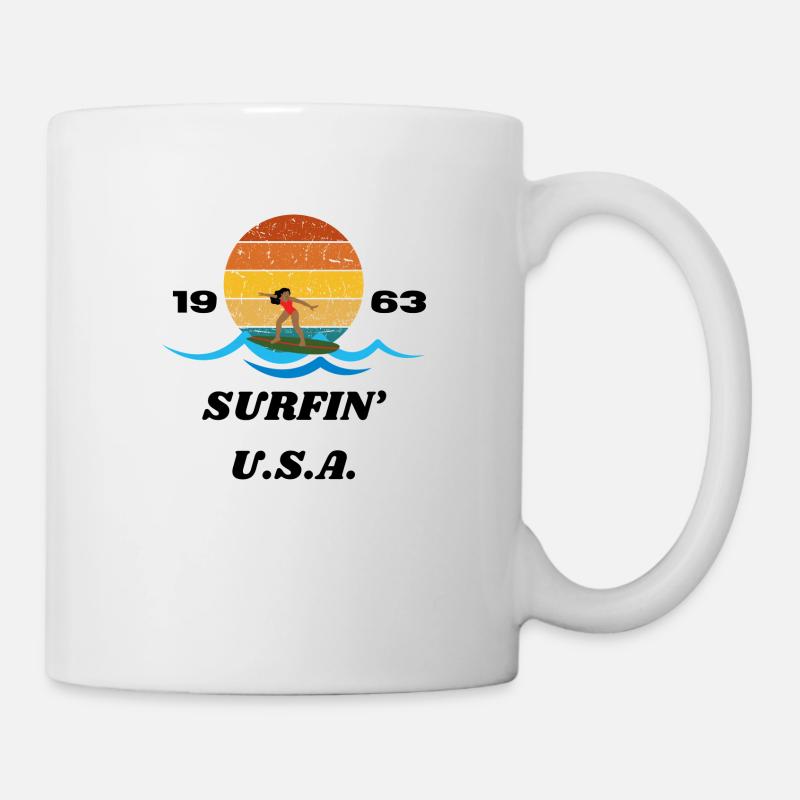 SURFIN' U.S.A. 1963 - Mug blanc - blanc