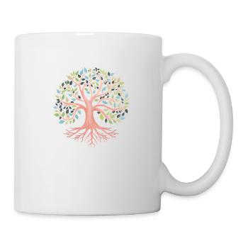 Lebensbaum Meditation Baum des Lebens Yoga - Tasse - Weiß - Rechts