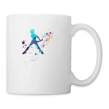 tennis,rückhand,tennisspielerin,junge,kind - Tasse - Weiß - Rechts
