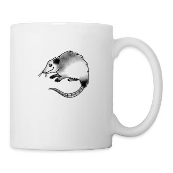 Mignon petit opossum opossum - Mug blanc - blanc - Droite