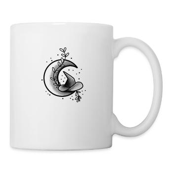 Chapeau de sorcière sur le croissant de lune - Mug blanc - blanc - Droite