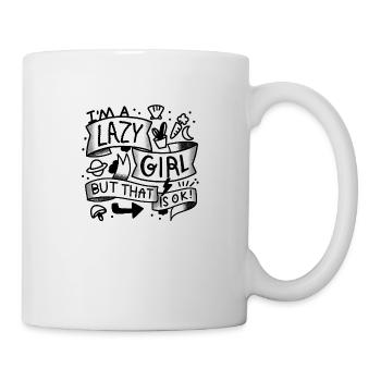 Je suis une fille paresseuse, mais ce n’est pas grave ! - Mug blanc - blanc - Droite