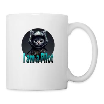 Pilot Cat - Tasse - Weiß - Rechts