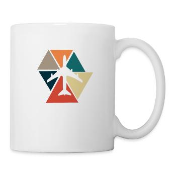 Vintage Retro Flugzeug - Flugzeug Geschenkidee - Tasse - Weiß - Rechts