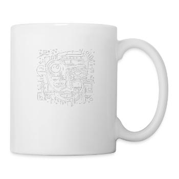 Graffiti Street Art Spray Vintage Stencil Retro - Mug - white - Right