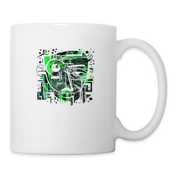Graffiti Street Art Spray Vintage Stencil Retro - Mug - white - Right