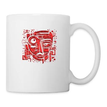 Graffiti Street Art Spray Vintage Stencil Retro - Mug - white - Right
