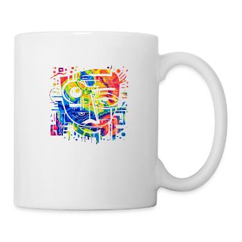 Graffiti Street Art Spray Vintage Stencil Retro - Mug - white - Right