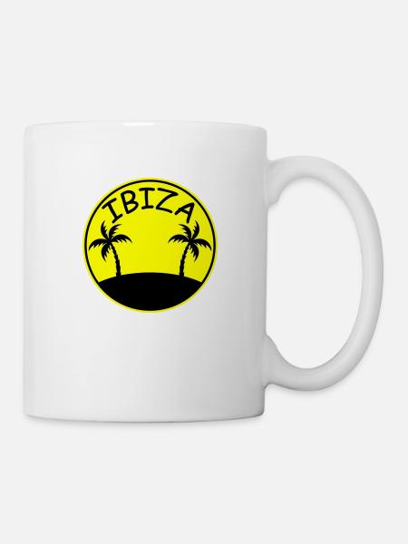 Palmiers de l’île Ibiza - Mug blanc - blanc
