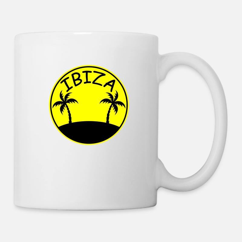 Palmiers de l’île Ibiza - Mug blanc - blanc