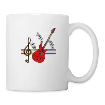 Gitarre - Tasse - Weiß - Rechts