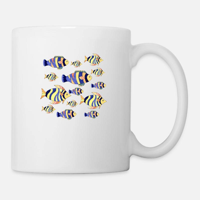 Poissons - Mug blanc - blanc