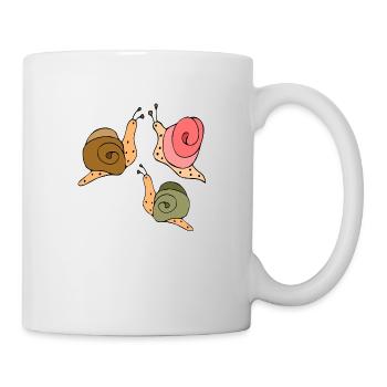 Schnecken - Tasse - Weiß - Rechts