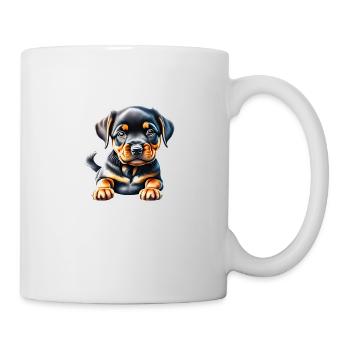 Chien chiot Rottweiler Chien Rottweiler Chiot Chiens - Mug blanc - blanc - Droite