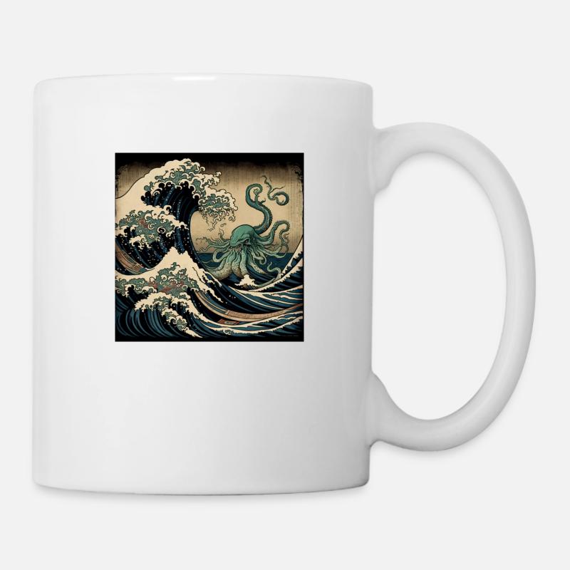 Große Welle - Tasse - Weiß