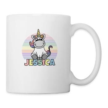 Jessica Einhorn Name - Tasse - Weiß - Rechts