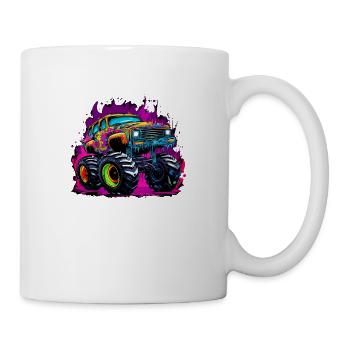 Monstertruck Graffiti Style Monster Truck Design - Tasse - Weiß - Rechts
