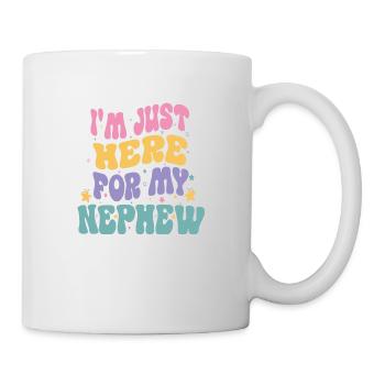 i'm Just Here For My Nephew funny Vintage groovy - Mug blanc - blanc - Droite