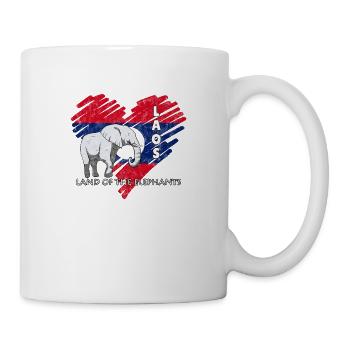 Laos Lao Drapeau Laotien éléphant Lao I cadeau - Mug blanc - blanc - Droite