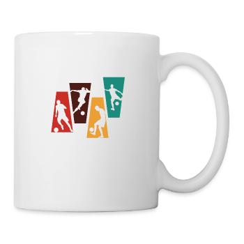 Vintage Retro Fußball Fußball Geschenkidee - Tasse - Weiß - Rechts
