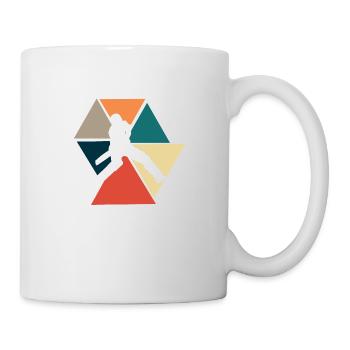 Vintage Retro Cricket - Grille Geschenkidee - Tasse - Weiß - Rechts