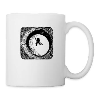 Mountaineer on the moon - Mug - white - Right