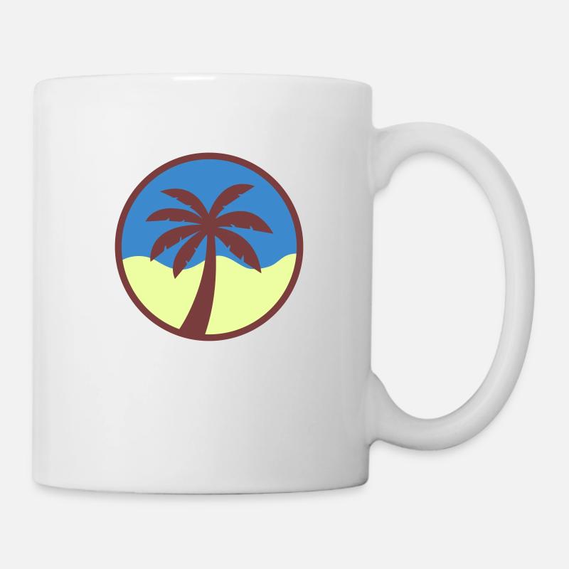 palme - Tasse - Weiß