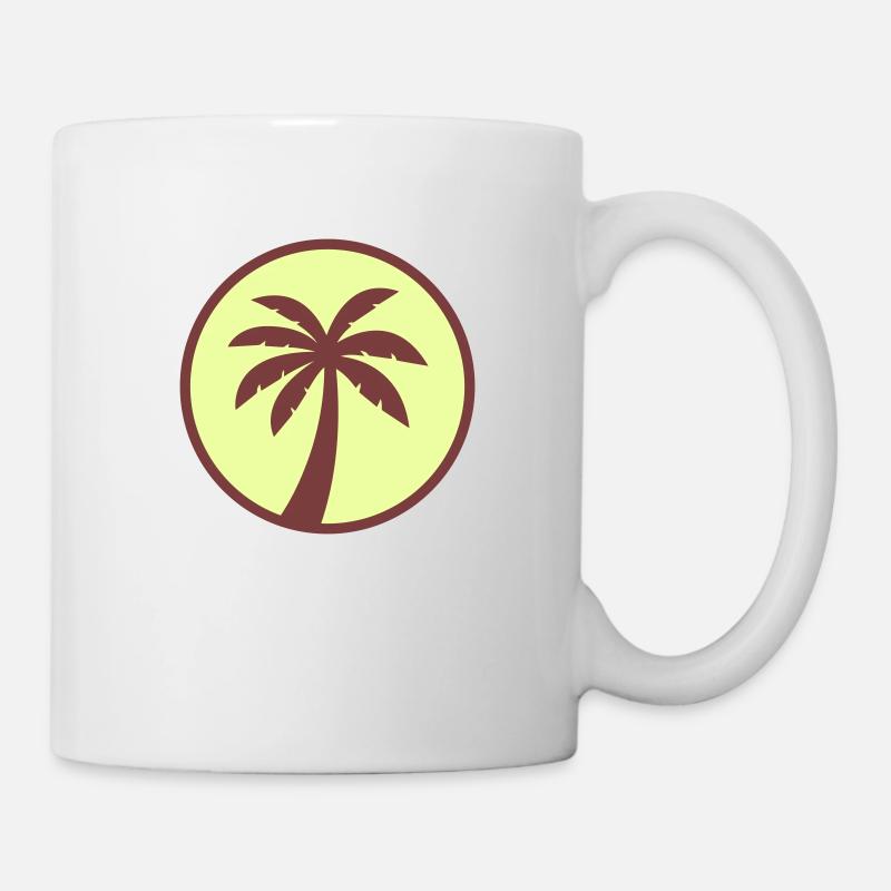 palme - Tasse - Weiß