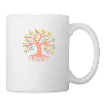 Lebensbaum Yoga Meditation Baum des Lebens - Tasse - Weiß - Rechts