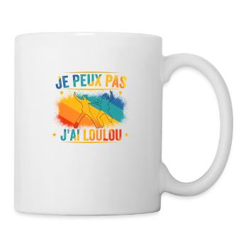 Je Peux pas J'ai Loulou - Mug blanc - blanc - Droite